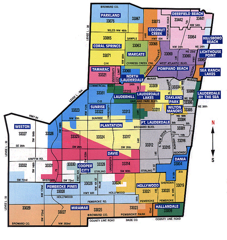 Broward County Fl municipalities & Zip Codes